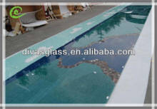 Designer glass partition for bathroom