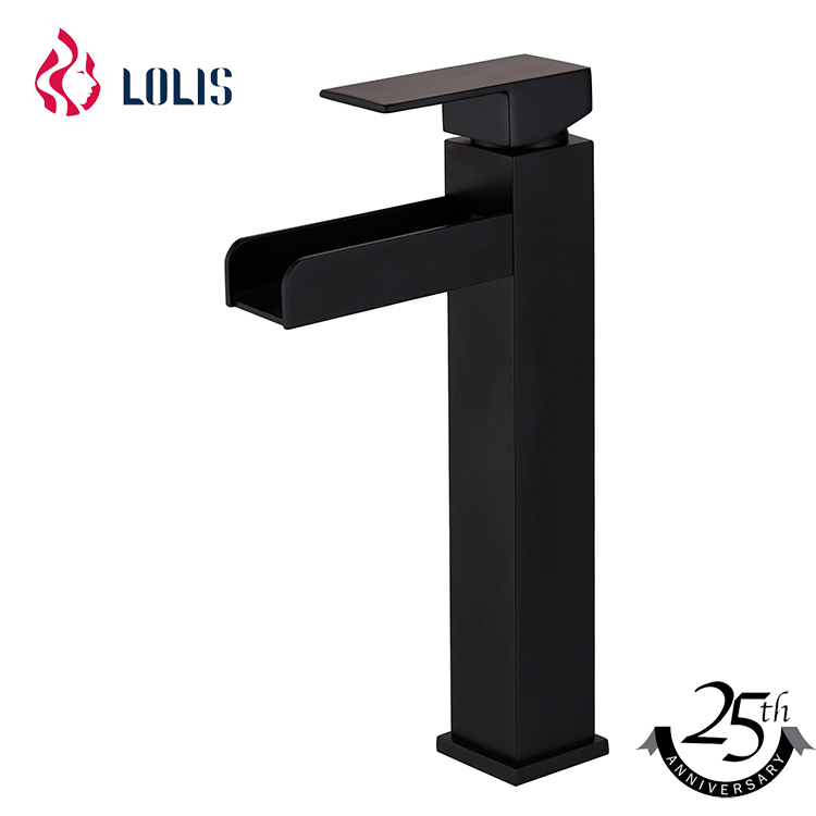 2019 Wenzhou China supplier black single hole brass deck mount basin faucet bathroom sink faucet