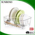 New arrival stainless steel folding dish drying rack sink organizer shelf kitchen holder