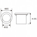 Foco empotrable LED 3W de aluminio regulable LEDER