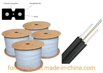 Network Optical Fiber Cable FTTH Drop Cable Indoor FTTH 2 Core Drop Cable