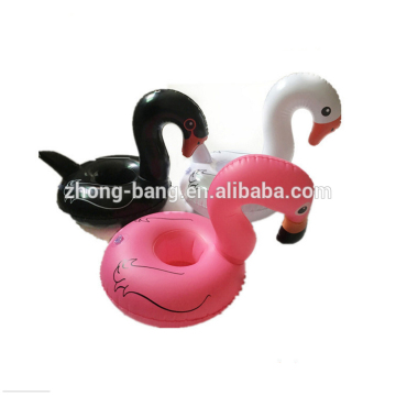 stock inflatable swan cup holder three colors swan drink holder