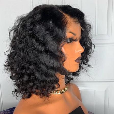 Short Deep Wave 13x6 HD Lace Wig 10inch