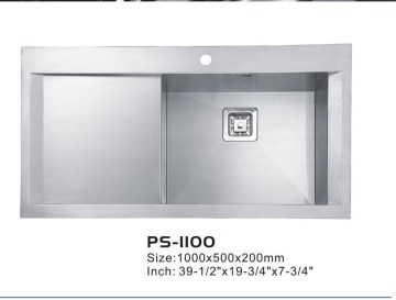 hand made steel sink