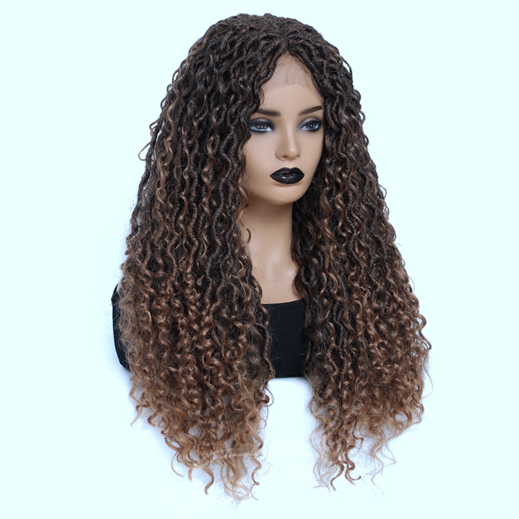 Vigorous fashion cheap passion twist hair wholesale  locs 24 inch full synthetic crochet braiding hair hd lace front wigs