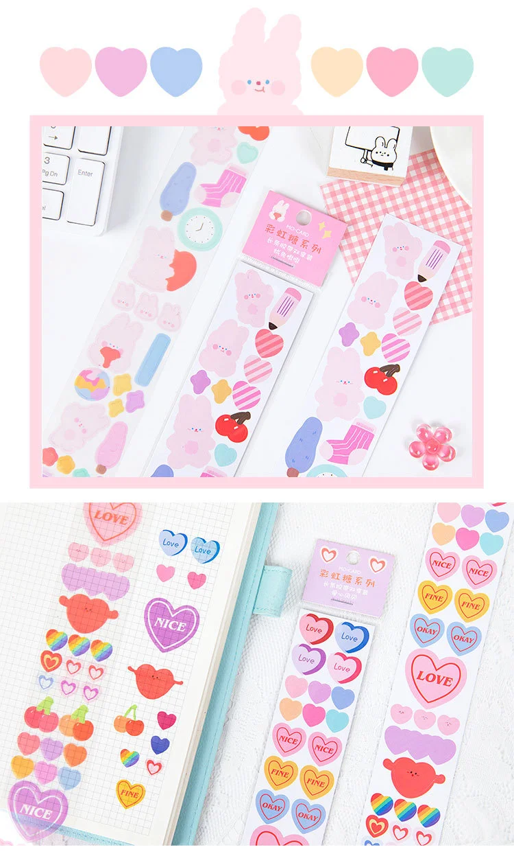 Rainbow Stickers of Stripe Packed