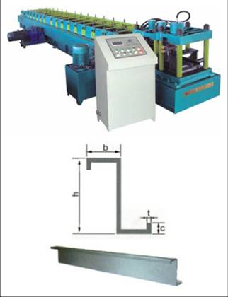 CZU steel purlin frame roll forming machine