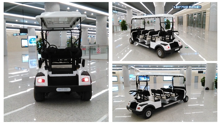 Zhongyi 8 Seater Injunction Molding Lead-Acid Battery Sightseeing Club Mini Electric Golf Cart