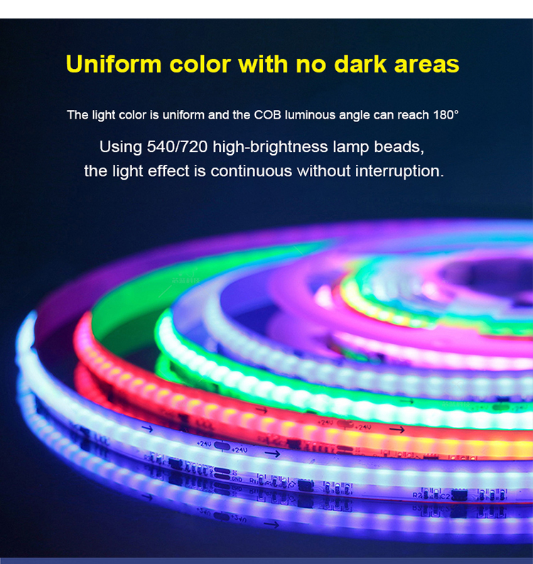 Dream Colour WS2811 Cob Rgb Running Led Strip Remote Control 240chips/m Smart Rgbic Led Strip Light Rgb Light For Decoration