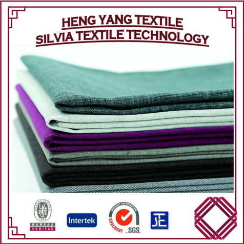 100% Polyester Pure Color Faux Flax Fabric for Sofa Lining