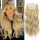Alileader Clip in Long Wavy Synthetic 20 Inch 4PCS Hairpieces Fiber Thick Double Weft Hair Extension for Women