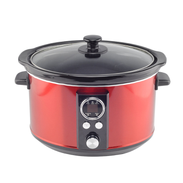 Oval Crock Pot with Timer 7 Quart Slow Cooker for Kitchen Cooking