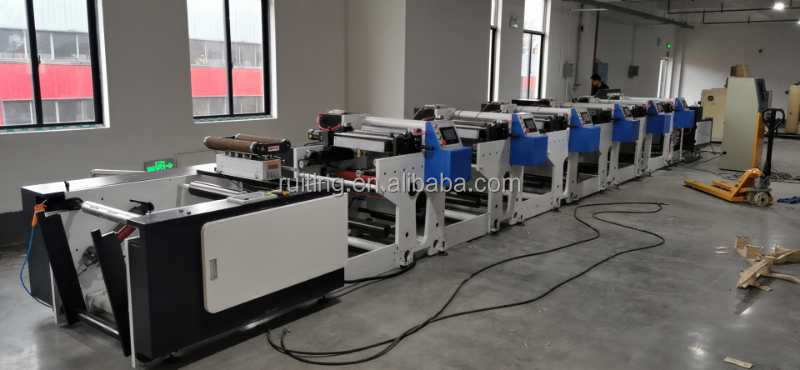 Automatic high speed label sticker paper printing and die cutting machine manufacturer for 6 color