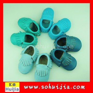 export korean famous brand best blue and white color italian leather moccasin shoes