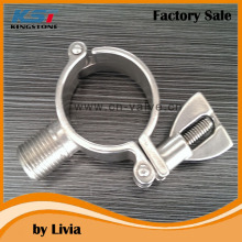 Sanitary stainless steel pipe hanger