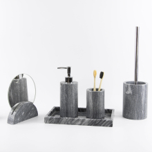 Customized marble bathroom accessory set
