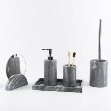 Customized marble bathroom accessory set