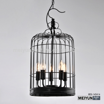 Vintage industrial black iron indoor pendant light