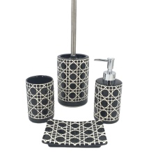 Wholesale Black Ceramic Bath Accessories Bathroom Set