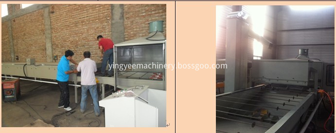 Stone coated roof tile production line