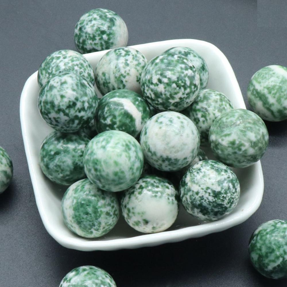 20 mm Kiwi Jasper Chakra Balls para alivio del estrés Meditación Balancando la decoración del hogar Bulks de cristal es pulido