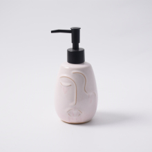 White porcelain toilet brush holder glass foaming soap