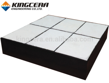 Zirconia ceramic rubber composite steel plate for chute lining