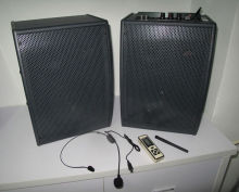 Black Digital Wireless Stereo Speakers For Education Classroom And Theater