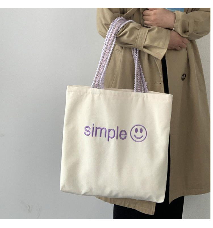 Reusable tote bags with custom embroidery logo eco shopping bags