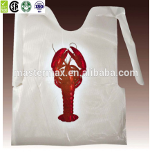 Sample free PE bibs disposable restaurant bibs