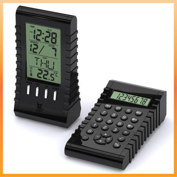 clock thermometer and calculator