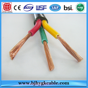 CONDUCTOR DE COBRE PVC AISLAR CABLE DE ALIMENTACIÓN RETARDANTE DE LLAMA