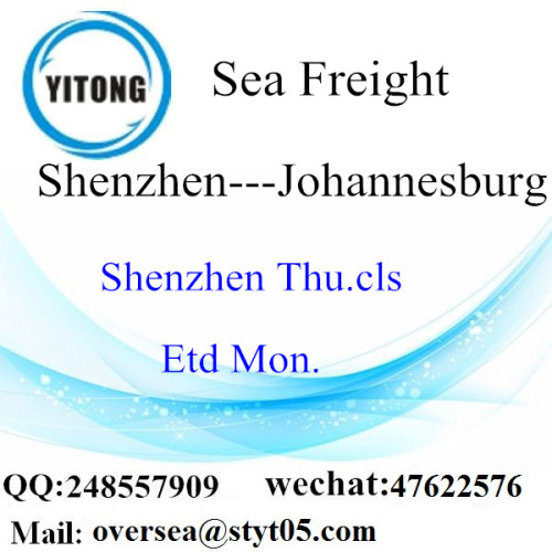 Shenzhen Port LCL Consolidation To Johannesburg