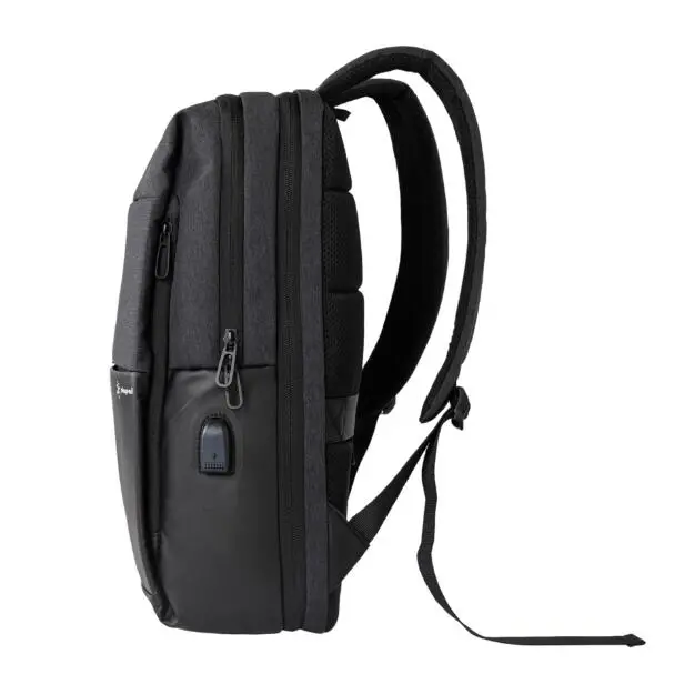 Large Capacity Travel Nylon Waterproof Anti-Theft USB Charger Smart Laptop Backpack Bag with Security Coded Lock