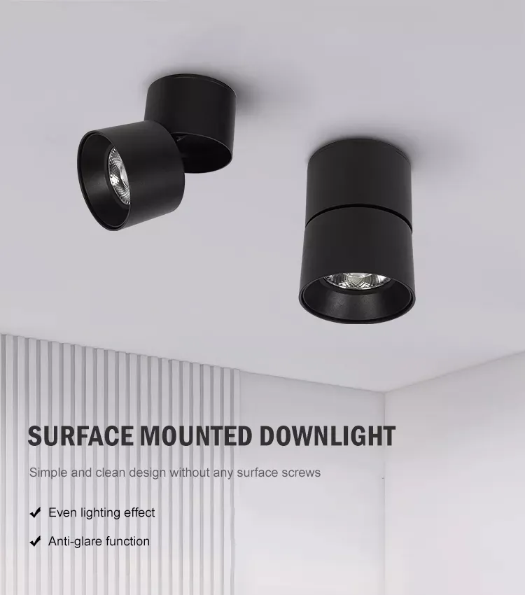 Modern Surface Mounted Folding Track Light for Retail Spaces