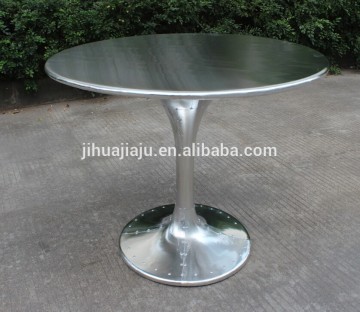 replica round aluminum tulip table