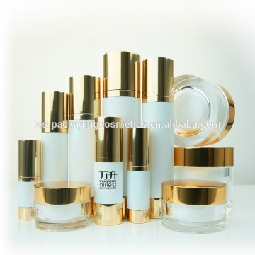 Wansheng Round Cosmetic Containers Plastic Body With Aluminum Cap