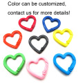 Colored Zinc Alloy Heart Shape Carabiner Clips