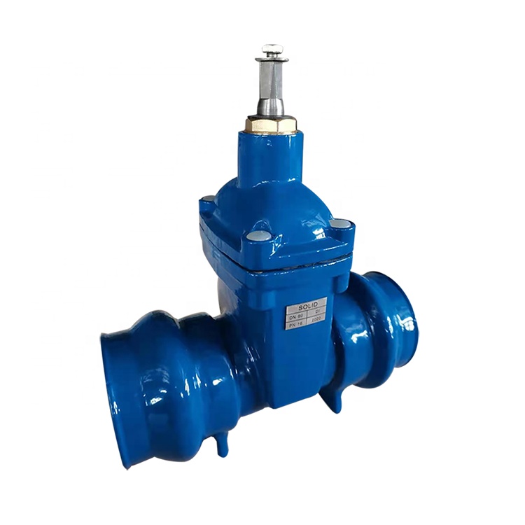 Ductile Iron Fusion Bonded Epoxy NRS Socket End Resilient Seated Gate Valves For PVC Pipes