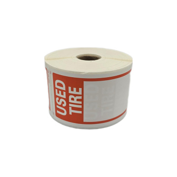 Custom PET Vulcanization Label Material for Rubber Car Tire Stickers - Low Price