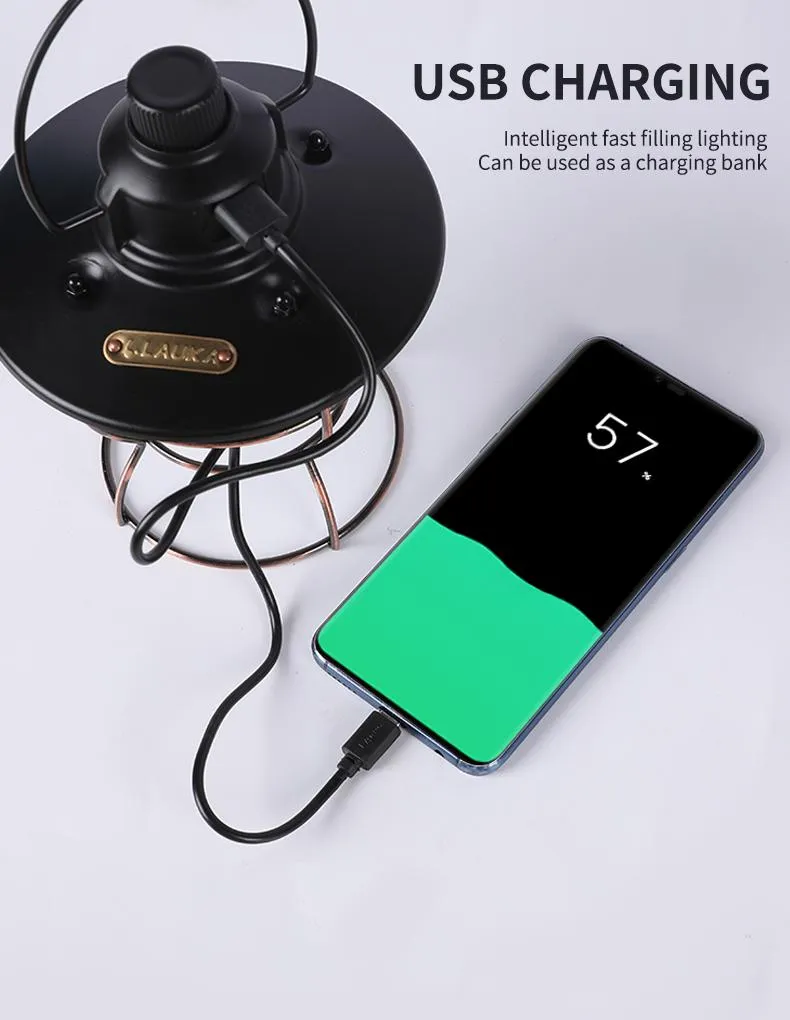 Waterproof LED Camping Lamp with USB Charging for Outdoors