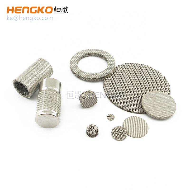 Customized 20 100 500 micron sintered metal powder 316L stainless steel mesh filter disc