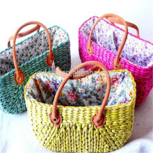 Factory direct designer natural material storage basket handbag