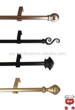 5/8" Drapery hardware decorative drapery rod set steel curtain rod 28-48" ORB/Satin/Brass