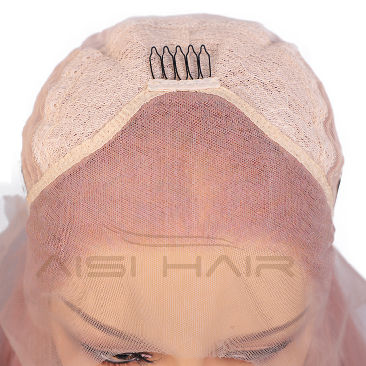 Aisi Hair New Design 26 Inch Long Silky Straight Pink Wig Cosplay Swiss Lace Wig Synthetic Hair Lace Front Wigs For Black Women