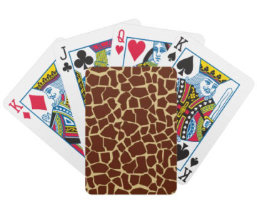 animal print playing cards