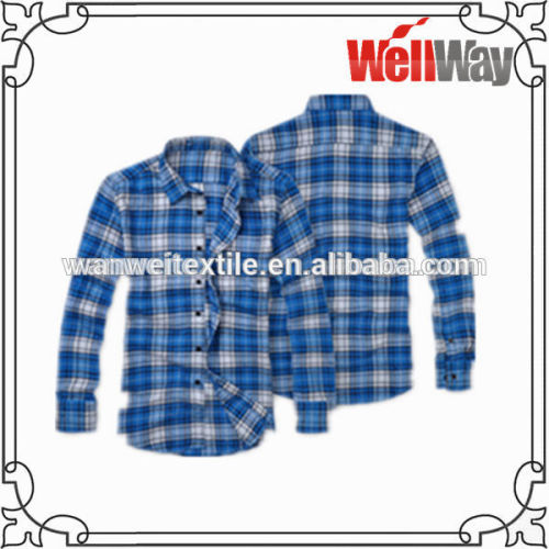 2015 New check design printed cheap flannel shirts