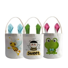 Subbank Sublimation Blank Easter Bunny Baskets Linen Egg Treat Bag