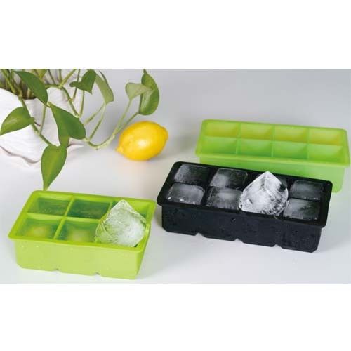 8 cavity 2*2inch Colorful silicone ice cube tray