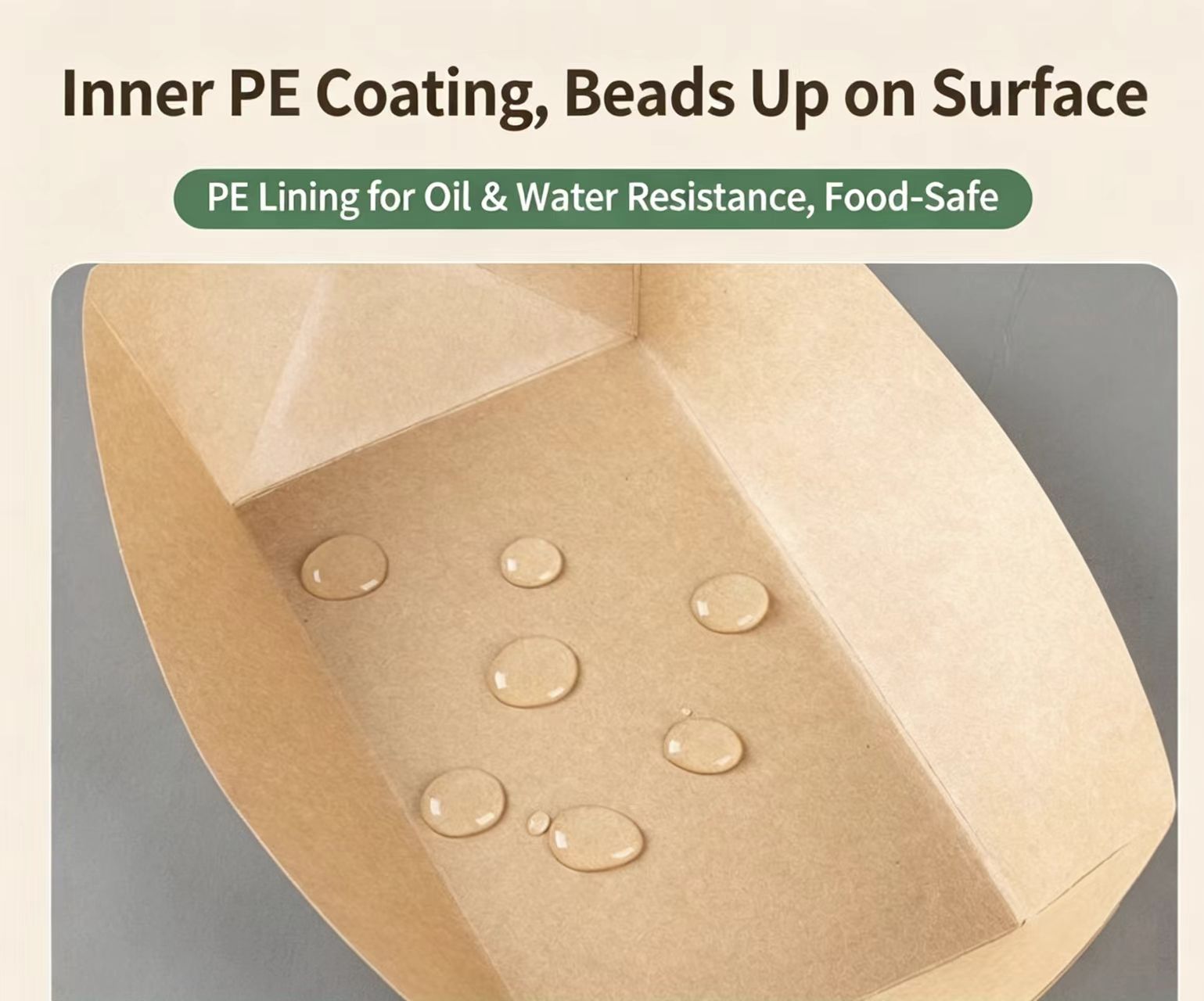 Bot Kertas Kraft Selamat Makanan Food-Safe Kraft Paper Boat